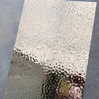 la ondulación del agua del panel de pared SS201 430 304 de 1000m m martilló la hoja de acero inoxidable